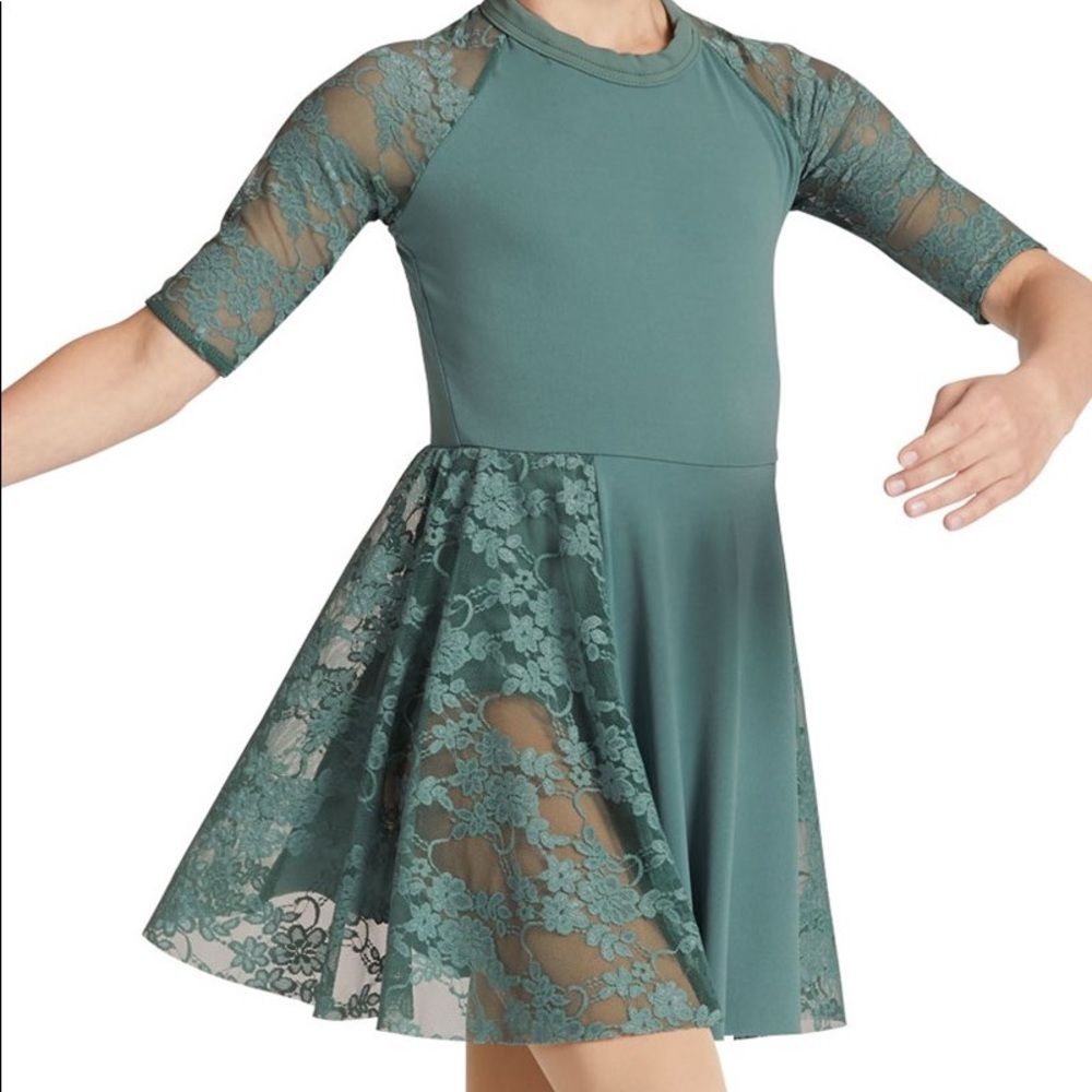 Weismann L Grls Dance Dress Green Leave a Light On
